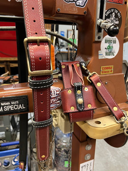 Horween "Football Leather " Radio Strap Set / LIMITED / Only 2 Available