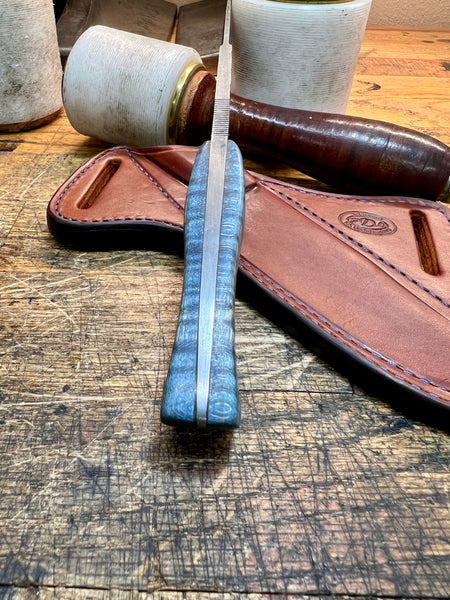 Custom Forged Medium Hunter / Blue Curly Maple