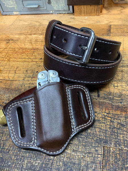 Leather Folding Knife / Multitool Sheath Design and Construction
