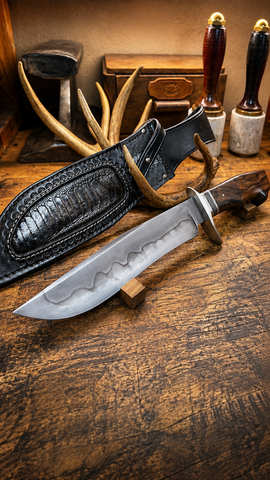 W2 Bowie Hunting Knife / Hamon