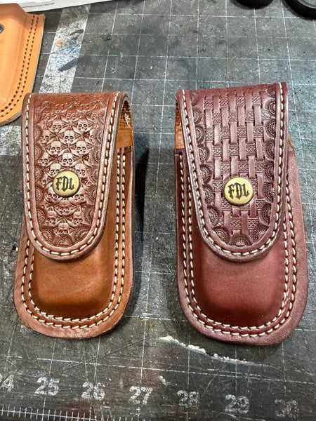 Leather Folding Knife / Multitool Sheath Design and Construction