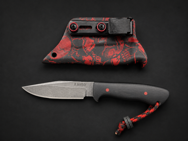 EDC / Hunter Knife / Black Linen Micarta
