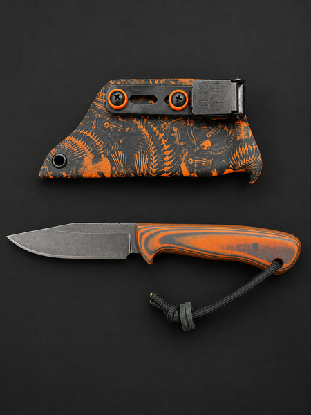 EDC / Hunter Knife ( Orange & Black)
