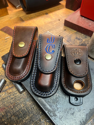 Buck Folding Hunter Custom Leather Sheath / Lined
