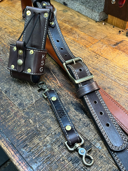 Leather Lined Radio Strap Set Builder (SINGLE LINE STITCHED)