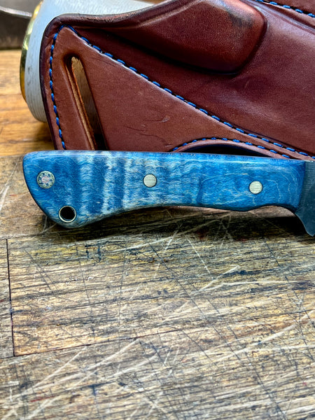 Custom Forged Medium Hunter / Blue Curly Maple