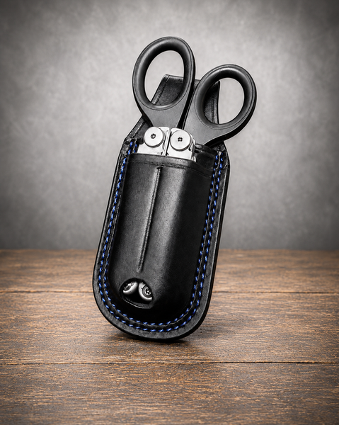 Leather Folding Knife / Multitool Sheath Design and Construction