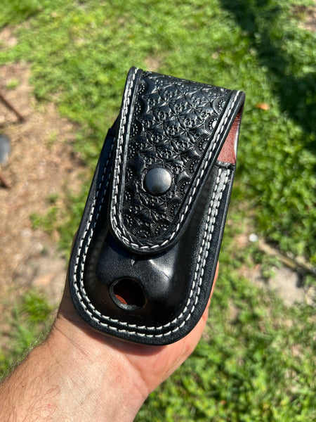 Decorative flap Multi Tool Custom Leather Case / Lined