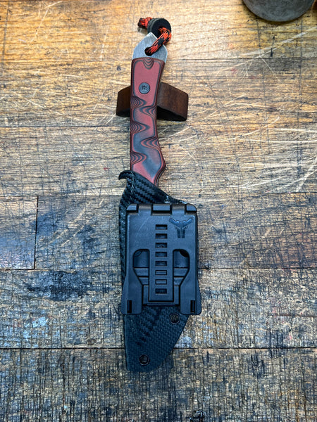 Camp /EDC Fixed Blade Knife 'Red&Black' Nitro V