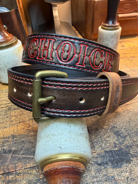 Smoked Edge/ Stitched Everyday Belt