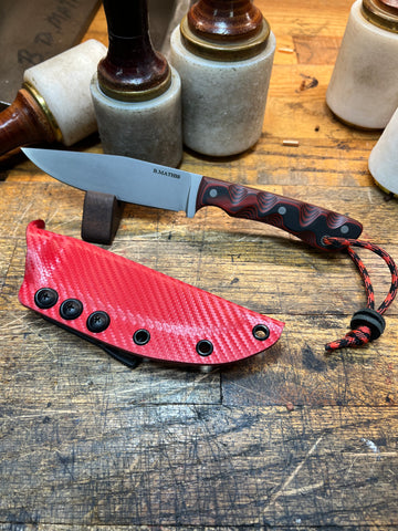 Camp /EDC Fixed Blade Knife “ Red/Black” CM154