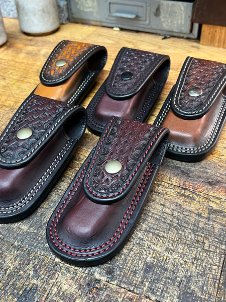 Decorative flap Multi Tool Custom Leather Case / Lined