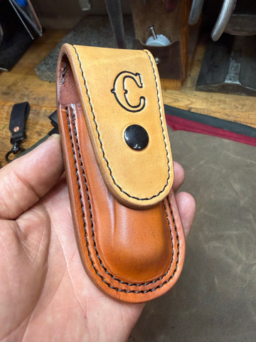 Leather Folding Knife / Multitool Sheath Design and Construction