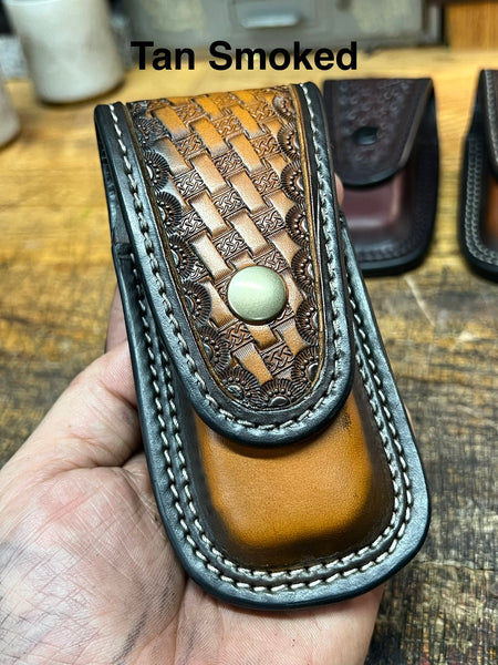 Decorative flap Multi Tool Custom Leather Case / Lined