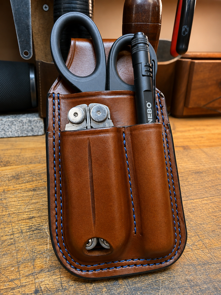 EMS Trauma Shear / Multi Tool / Flashlight Combo Leather Sheath