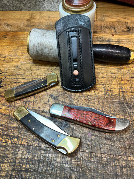 Folding Knife / Multitool Pocket Sheath with Clip
