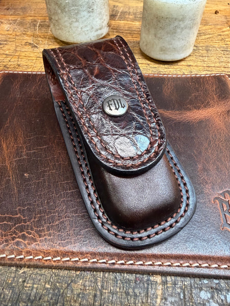 American Alligator Multi Tool Custom Leather Case / Lined