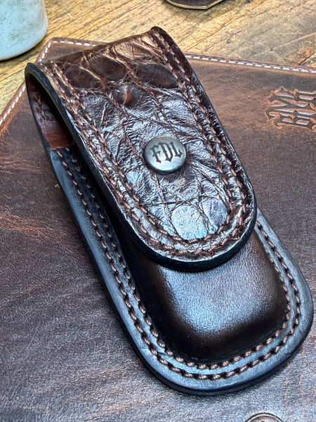 American Alligator Multi Tool Custom Leather Case / Lined