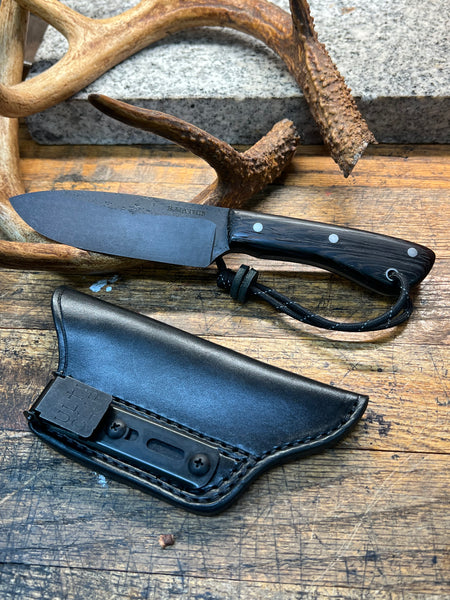 Forged EDC / Hunter Knife / Black Wenge Scales