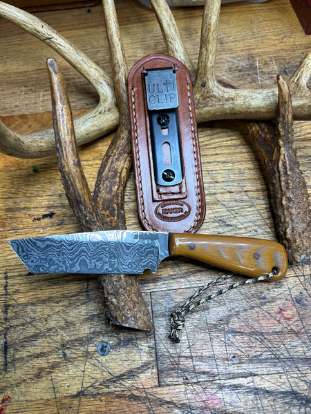 Forged Damascus Tanto Style EDC/Knife