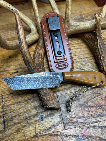 Forged Damascus Tanto Style EDC/Knife