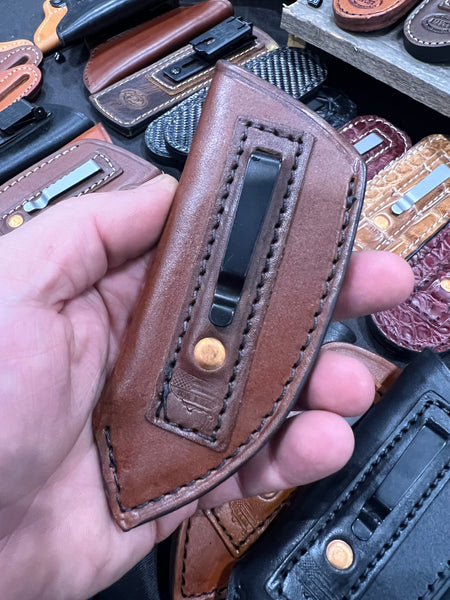 Fixed Blade Pocket Sheath with Slim Clip ( Taco Style )