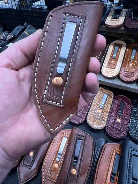 Fixed Blade Pocket Sheath with Slim Clip ( Taco Style )