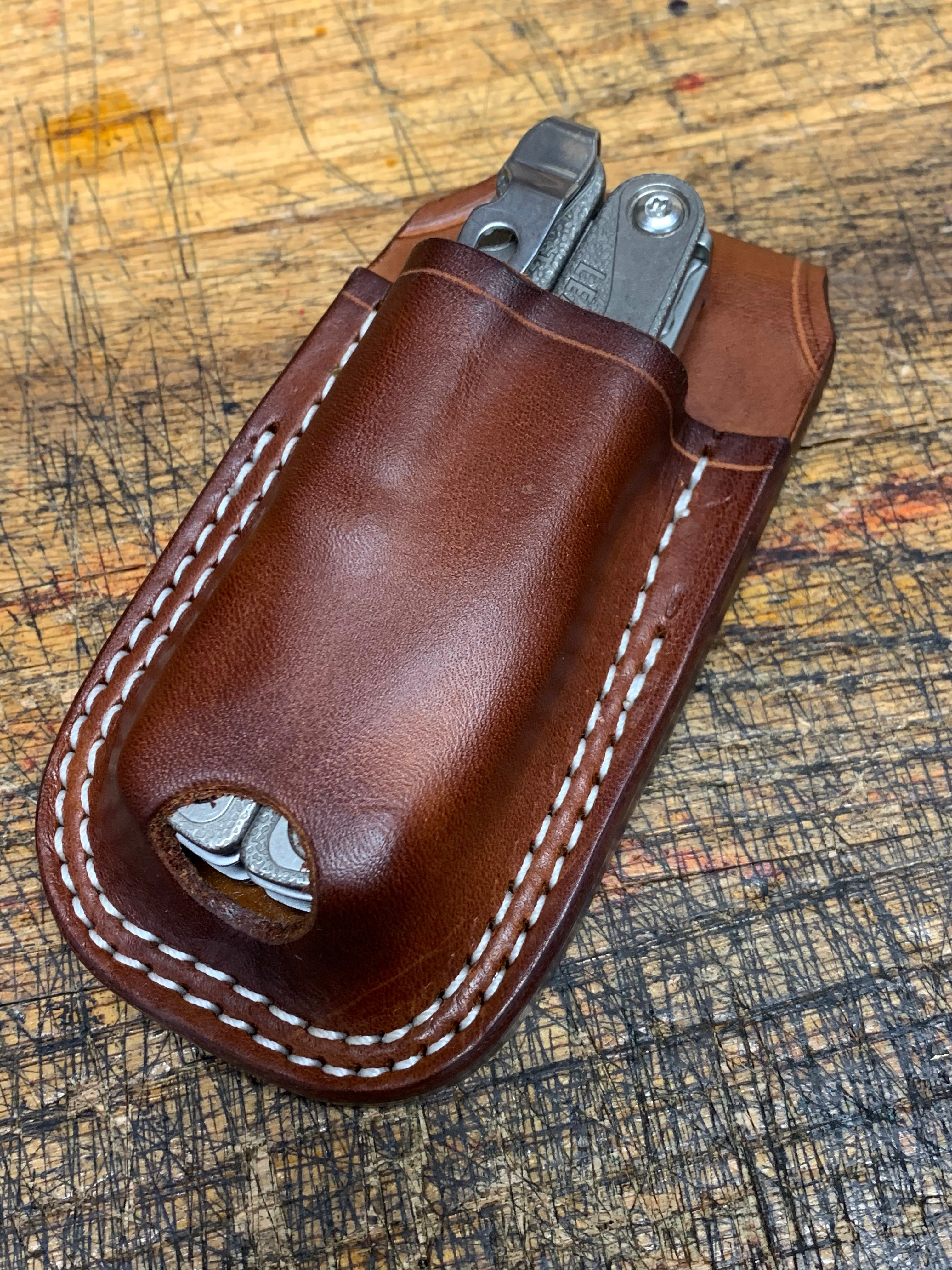 Multi Tool Custom Leather Case / Open Top Retention