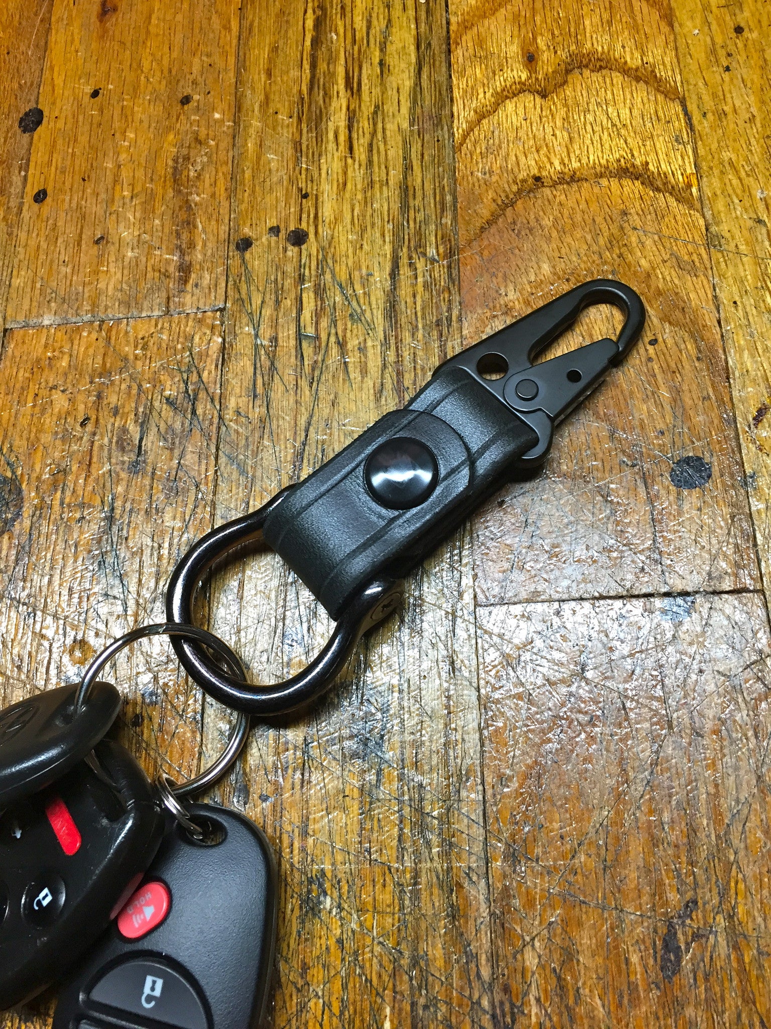 Blacked Out Utility Clip / Key Lanyard / FD Leatherworks - F.D. Leatherworks