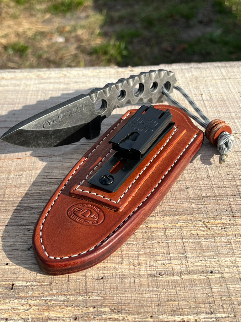 FYRESTEEL Fire Service / EDC Small Fixed Blade Knife - F.D. Leatherworks