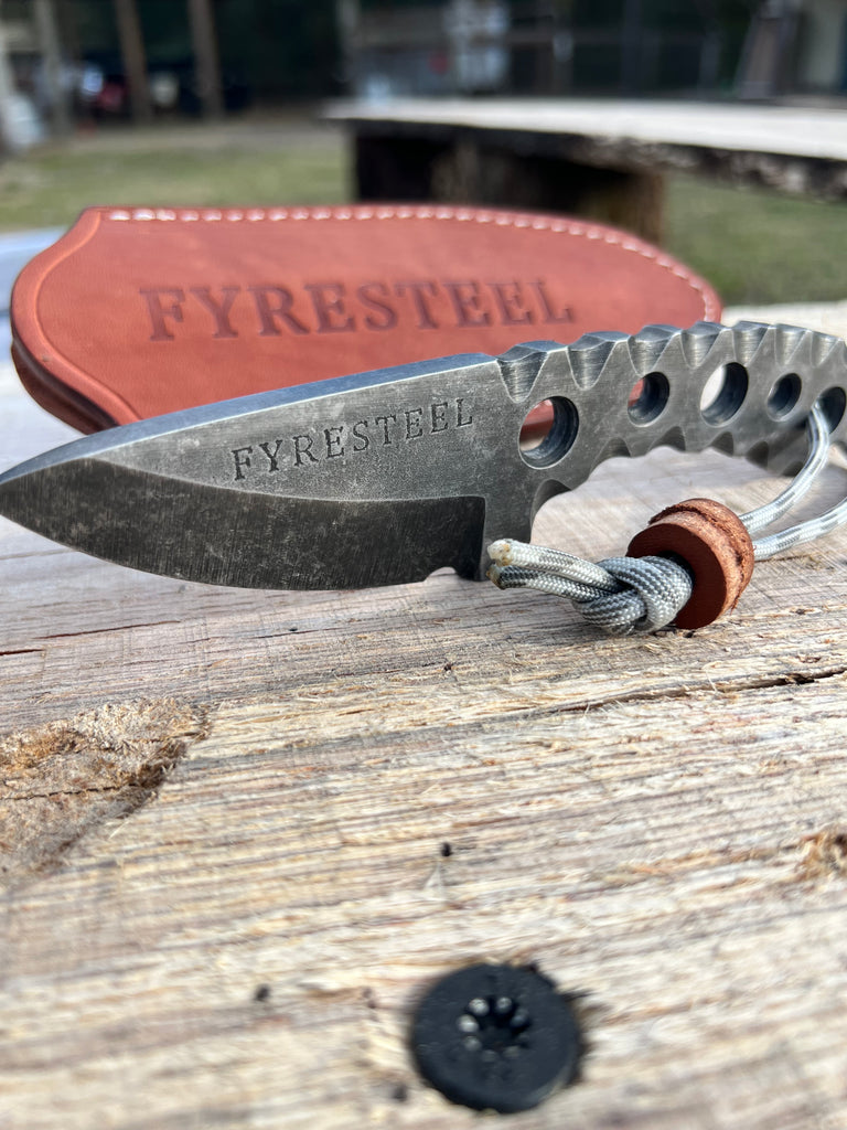 FYRESTEEL Fire Service / EDC Small Fixed Blade Knife - F.D. Leatherworks