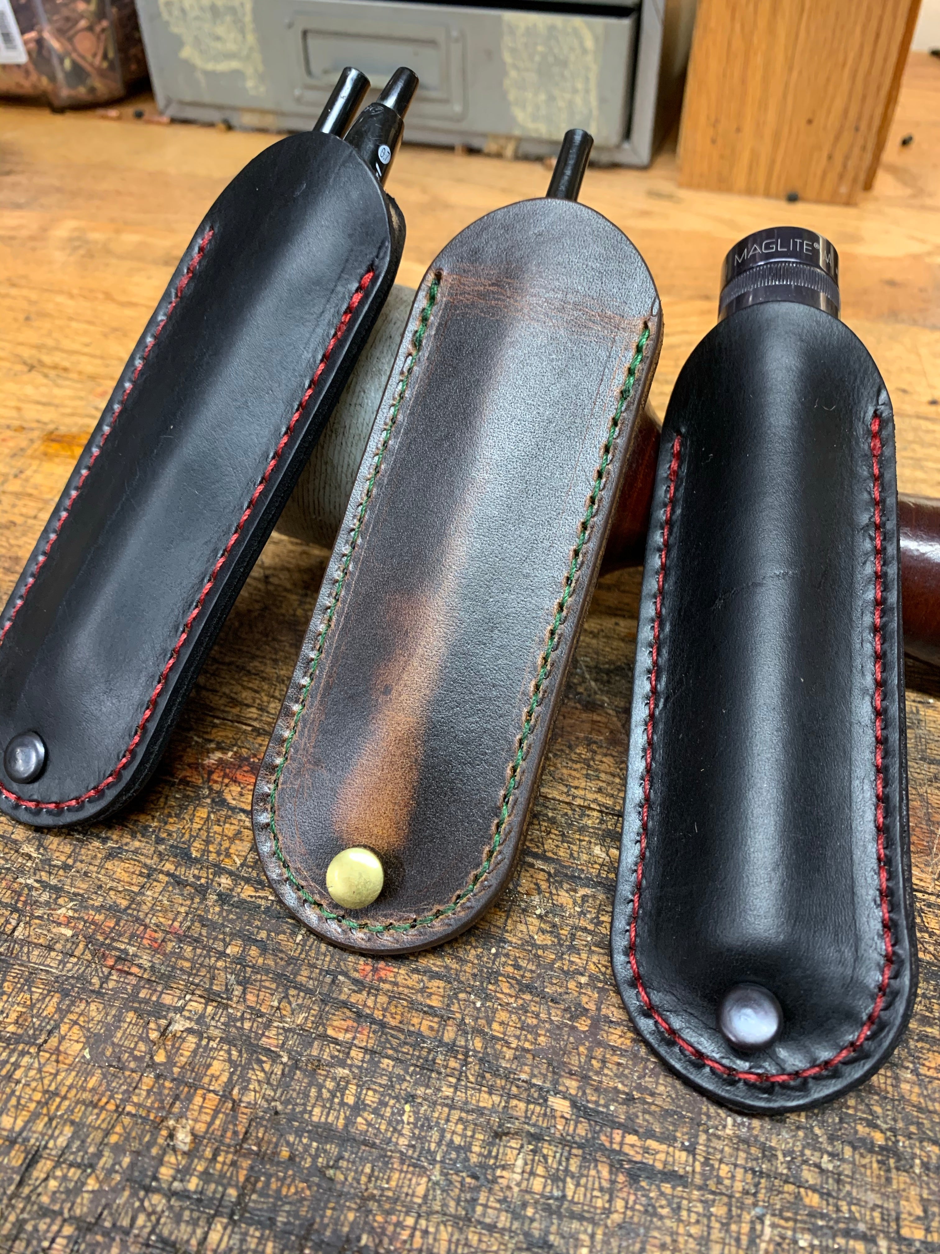 Removable Pen Sleeve / Light Sleeve for Radio Straps - F.D. Leatherworks