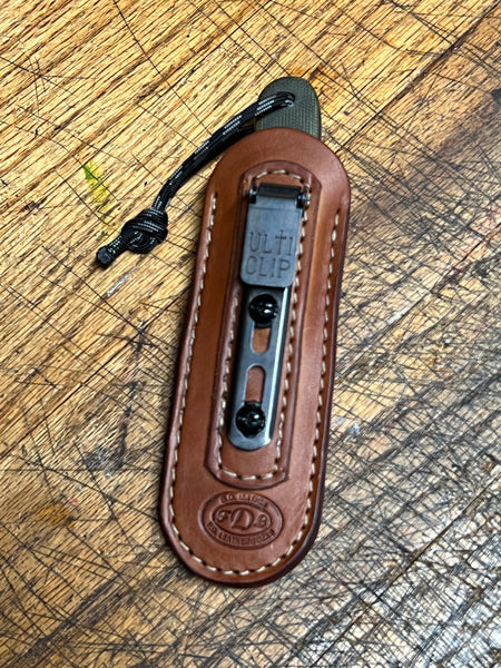 CK Tuscany Leather Fixed Clip Small Front Pocket Sheath